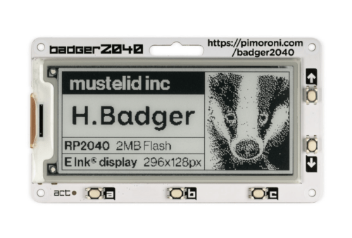 badger rp2040 name badges tags