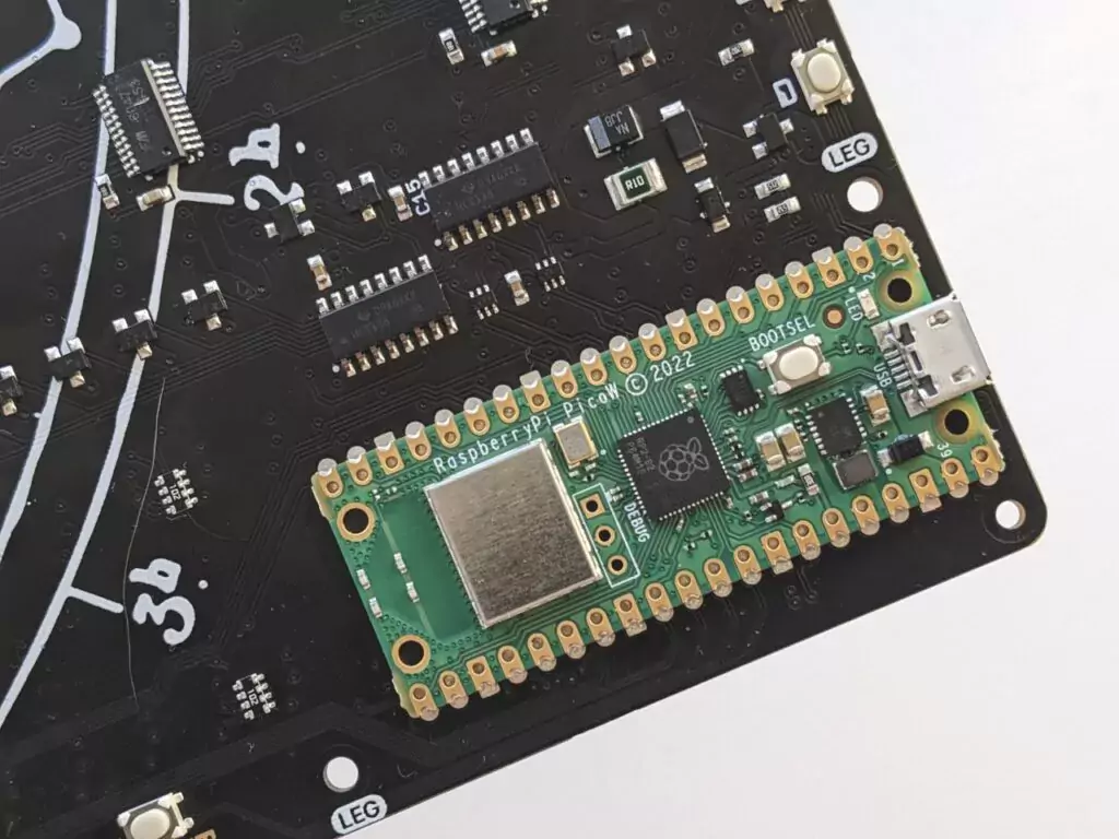 As Raspberry Pi Pico W is on board, there’s no need to solder any headers