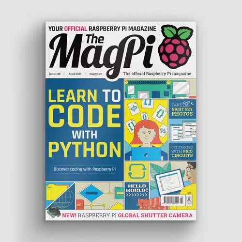 The cover of the MagPi with the headline "Learn to Code with Python"