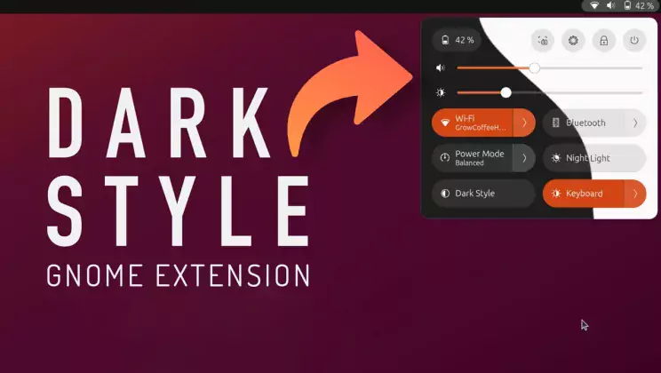 ‘Dark Style’ GNOME Extension for Ubuntu 23.10