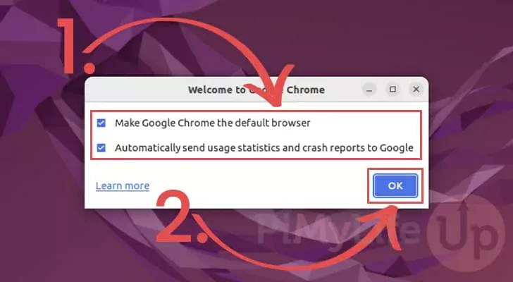 Welcome to Google Chrome Dialog