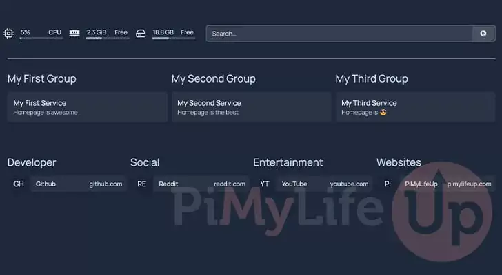 PiMyLifeUp Bookmark Added to Homepage Dashboard